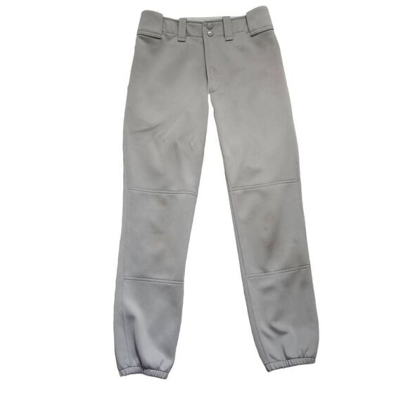 Mizuno Performance Boys Size YXL Gray Zip Baseball Pants - Picture 1 of 5